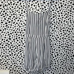 Hollister Blue Striped Romper
